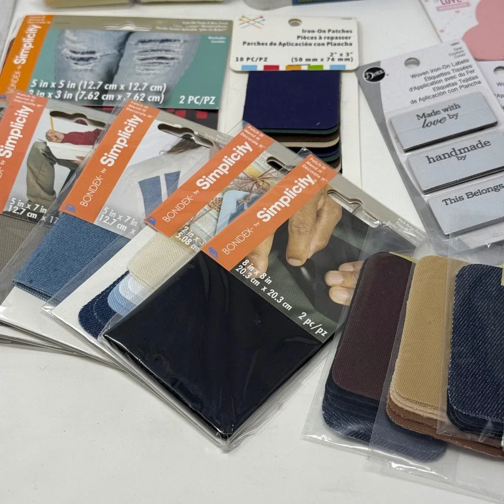 Lot of Simplicity Bondex Patches Dritz Labels‎ Clover Tools - Sewing Mending